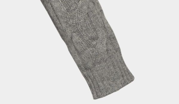 Zanone Geelong Cable Crewneck Grey