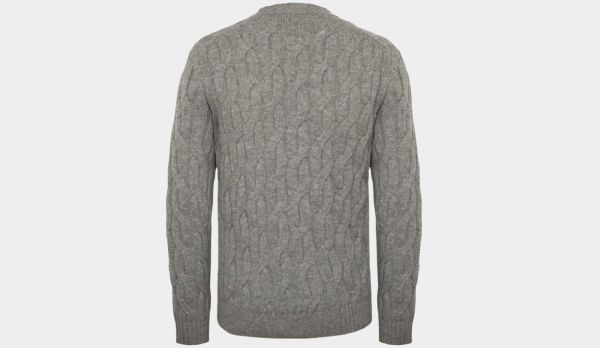 Zanone Geelong Cable Crewneck Grey