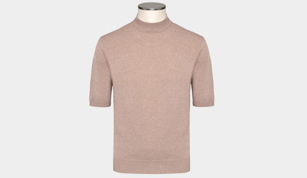 Zanone Crewneck Short Sleeve Beige