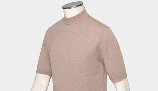Zanone Crewneck Short Sleeve Beige