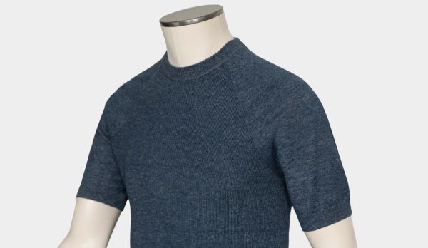 Zanone Crewneck Short Sleeve Blue