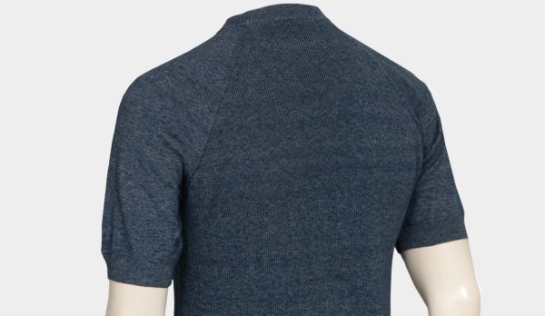 Zanone Crewneck Short Sleeve Blue