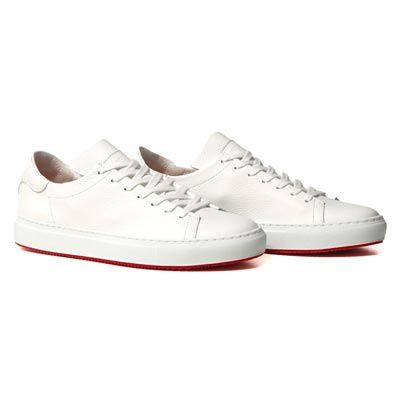 Andrea Ventura Deerskin Sneaker Unlined White