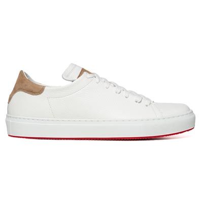 Andrea Ventura Deerskin Sneaker White