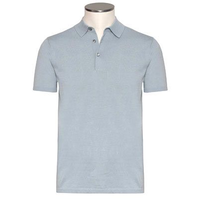 Aspesi Polo Short Sleeves Ice Grey