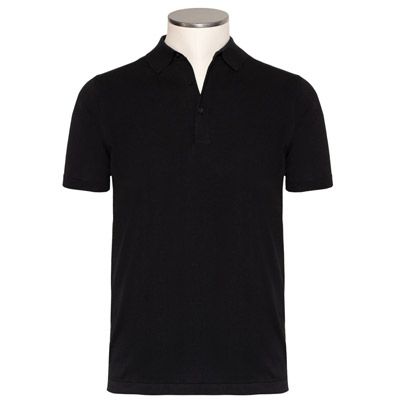 Aspesi Polo Short Sleeve Black
