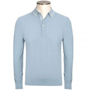 Aspesi Polo "Chicco di Riso" Light-Blue