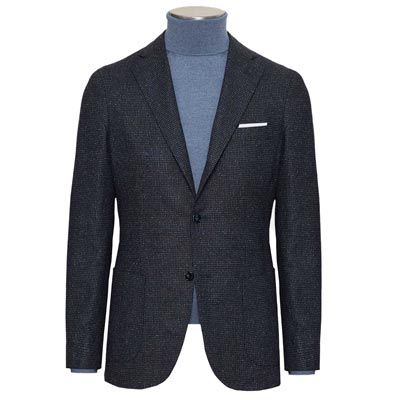 Barba Napoli Jacket Wool Silk Blue