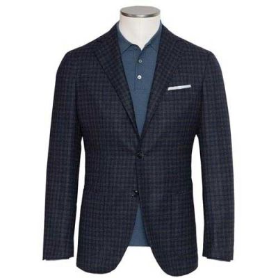 Barba Napoli Jacket Navy Check