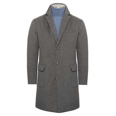 Barba Napoli Overcoat 'Doeskin' Down Grey