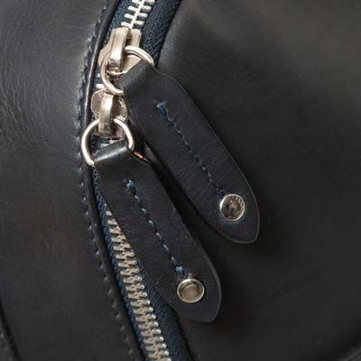 Barba Napoli Leather Backpack Blue