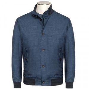 Cristiano Barbieri Bomber 'Loro Piana' Blue