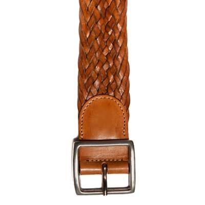d'Amico Braided Belt Stonewashed Brown