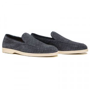 Doucals Woven Loafer Blue