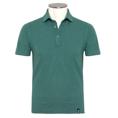 Drumohr Polo Garment Dyed Green