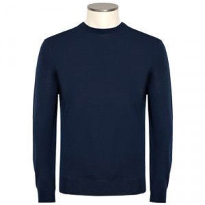 Drumohr Crewneck Wool 140S Blue