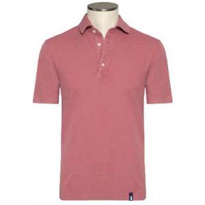 Drumohr Polo Garment Dyed Pink