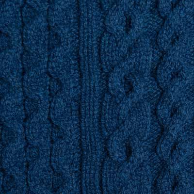 Drumohr Turtle Neck Aran Geelong Blue