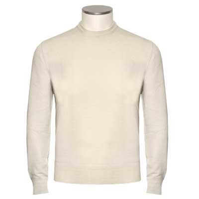 Drumohr Crewneck Wool 140S Natural