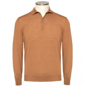 Drumohr Polo Wool S140 Caramel