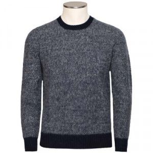 Drumohr Crewneck Geelong Contrast Blue