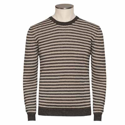 Drumohr Crewneck Striped Brown