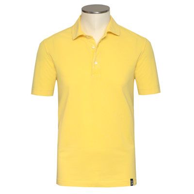 Drumohr Polo Garment Dyed Yellow