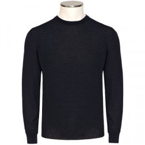 Drumohr Crewneck Wool 140S Navy