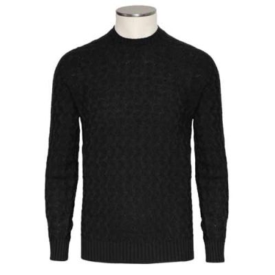 Drumohr Crewneck Geometrico Merino Grey 