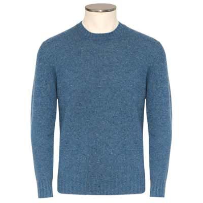 Drumohr Cashmere Crewneck Donegal Blue