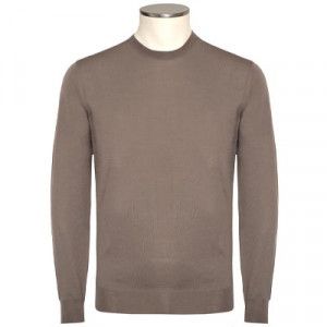 Drumohr Crewneck Wool 140S Taupe