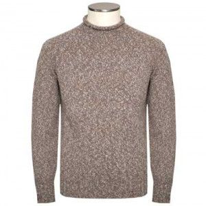 Drumohr Mock Neck Lambswool Brown