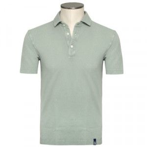 Drumohr Polo Garment Dyed Green