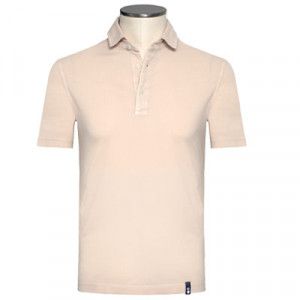 Drumohr Polo Garment Dyed Sand