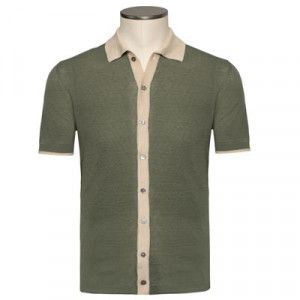 Drumohr Shirt Short Sleeve Green