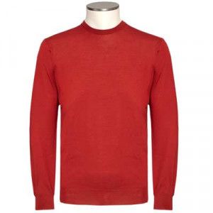 Drumohr Crewneck Wool 140S Cherry