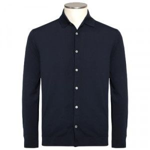 Filippo de Laurentiis Knitted Shirt Navy