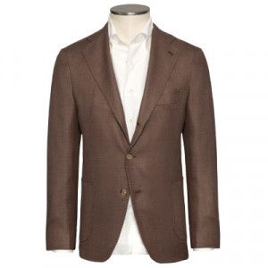 Gabo Jacket Wool-Silk-Linen Brown