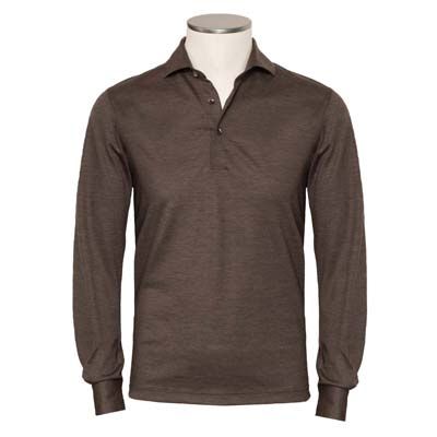 Gran Sasso Polo Long Sleeve Brown