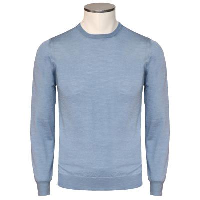 Gran Sasso Crewneck Wool-Silk Light Blue