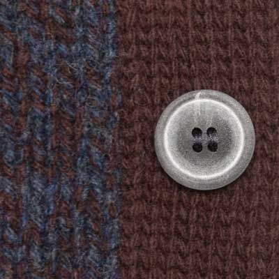 Gran Sasso Super-Geelong Cardigan Blue-Brown