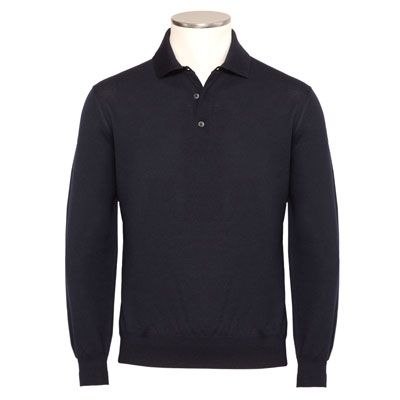 Gran Sasso Polo Extra Fine Merinos Navy