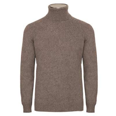 Gran Sasso Roll Neck Geelong Grey-Brown