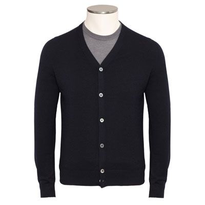 Gran Sasso Cardigan Wool Blue