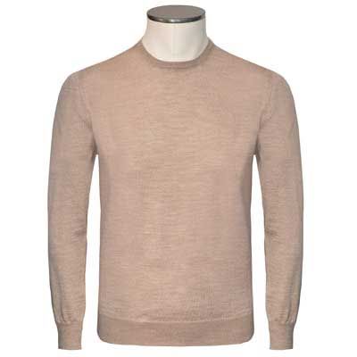 Gran Sasso Crewneck Wool-Silk Beige