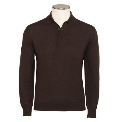 Gran Sasso Polo Extra Fine Merinos Brown