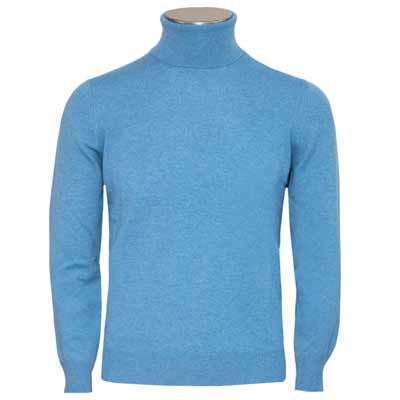 Gran Sasso Roll-Neck Sky-Blue
