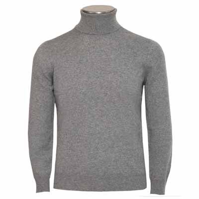 Gran Sasso Roll-Neck Grey Melange