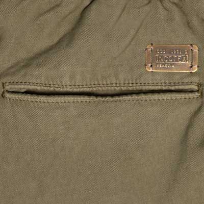 Incotex Slacks Pleated Drawstring Green