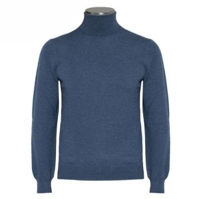 Gran Sasso Roll-Neck Extrafine Merinos Light Blue